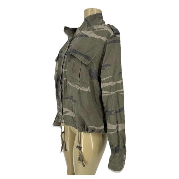 Rails Large Women Maverick Sage Camo Jacket Button Up Linen Blend AB31 - Picture 2 of 10